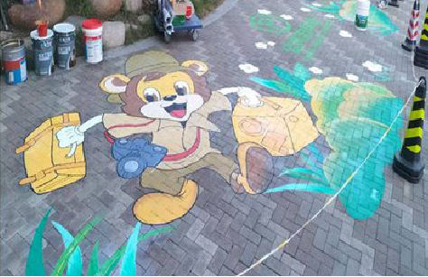  龙游夏季画地面彩绘会遇到的问题