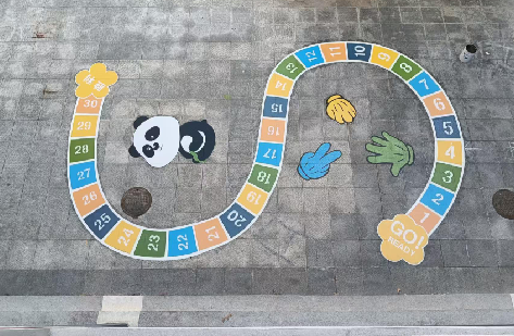  龙游地面游戏彩绘