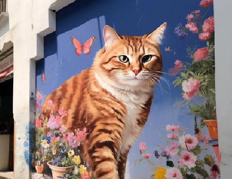  龙游自己绘制有个性的手绘墙