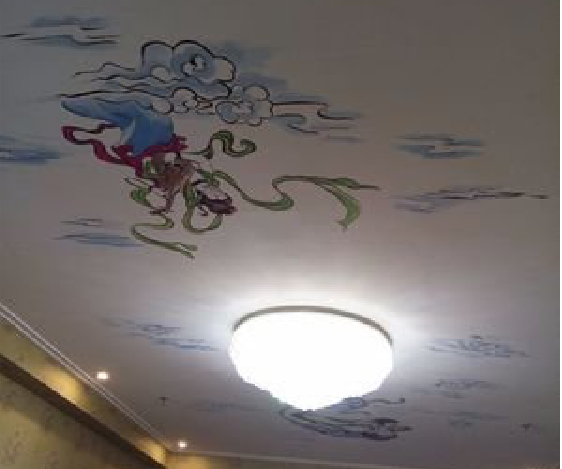  龙游如何快速绘制天花板上的手绘墙？
